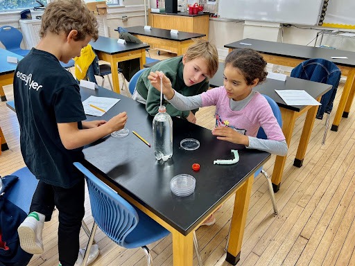 FAA fifth grade students experimenting with salt