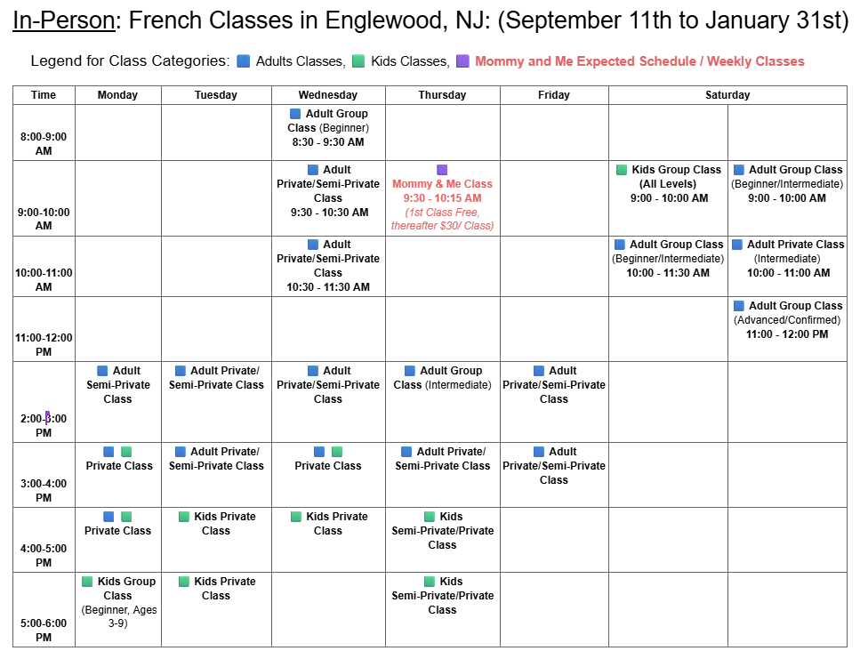 French Classes in Englewood, NJ